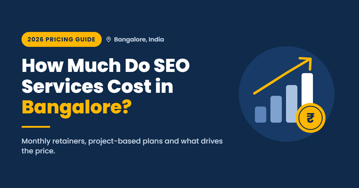 SEO services cost in Bangalore