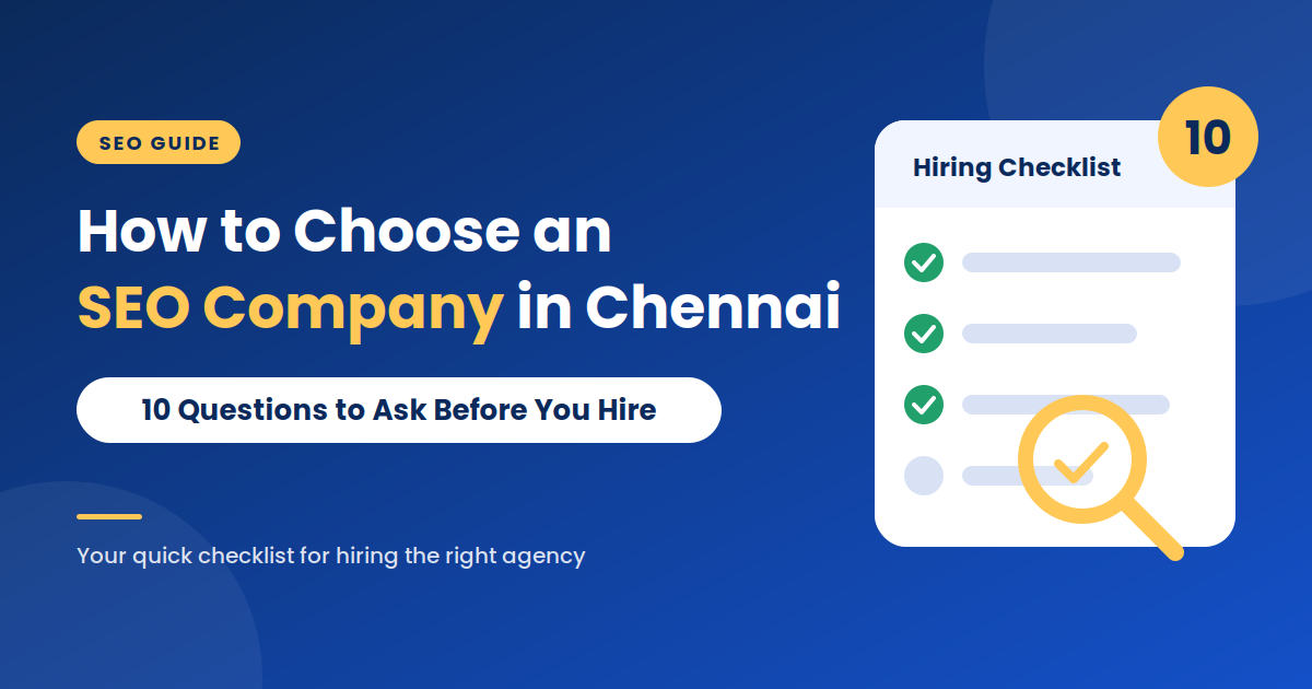 SEO company in Chennai